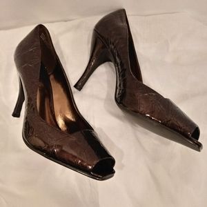 RAMPAGE Brown Patent Leather Stilettos Sz 9.5M